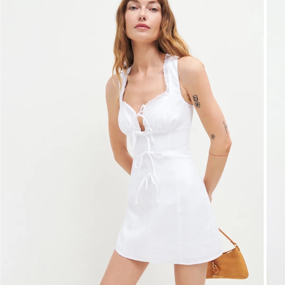 Reformation White Mini Dress